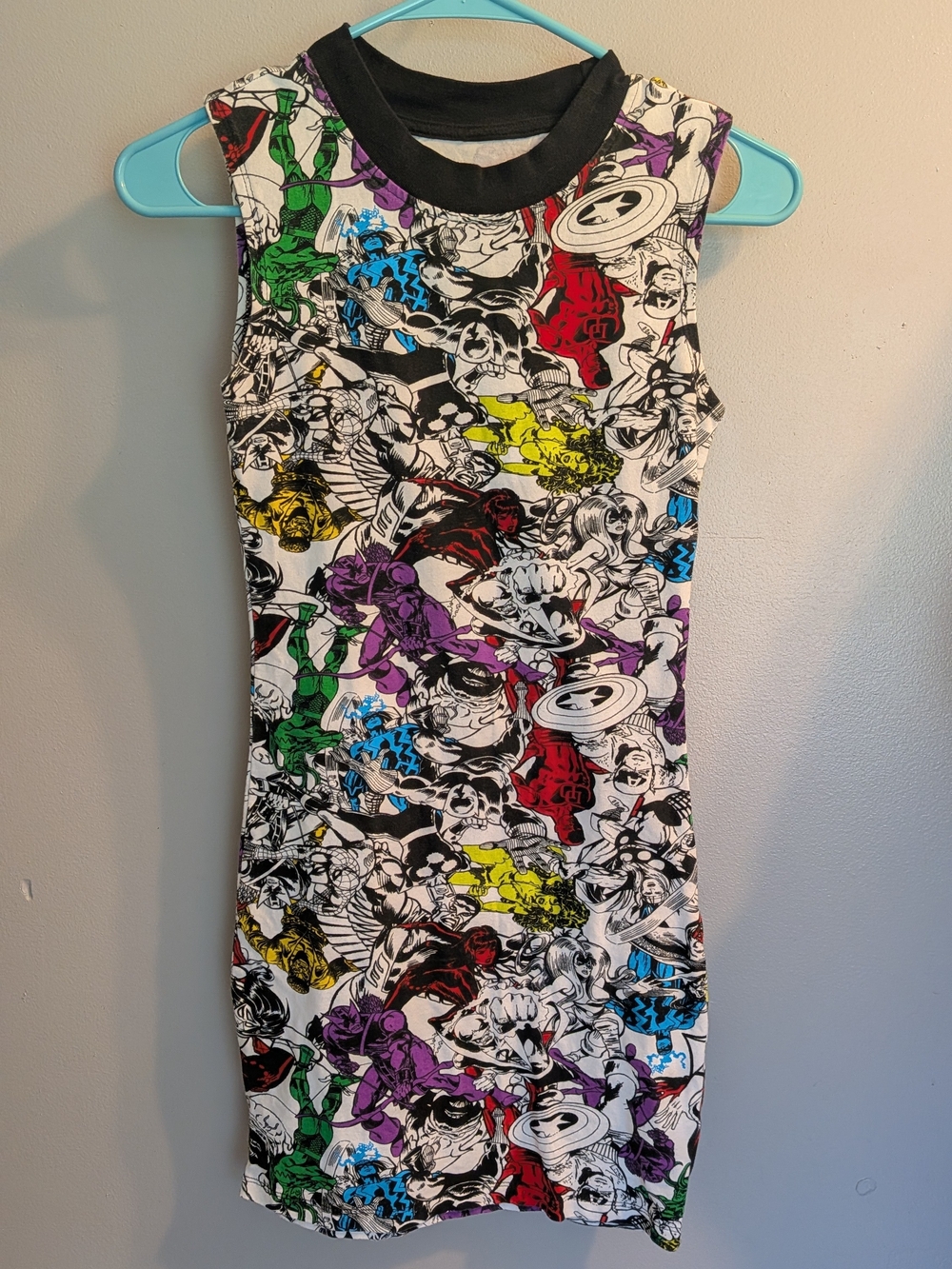 Marvel Comics All-Over Print Sleeveless Mini Dress - Size XS